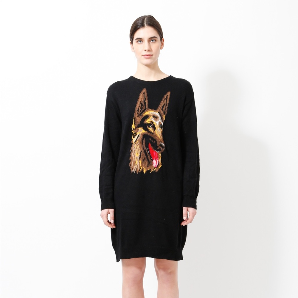 balenciaga german shepard sweater dress